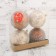 Set of balls plastic D-10 cm, 4 pcs "Frosty morning" brown