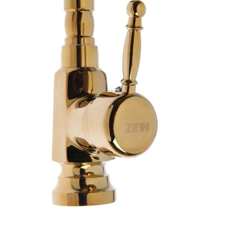 Zein sink mixer, high spout, without eyeliner, brass, color gold-7