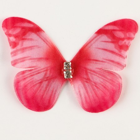 Decor for creativity "Butterfly", two -layer, set of 12 pcs., Size 1 pc. - 5 × 4 cm, red color-2