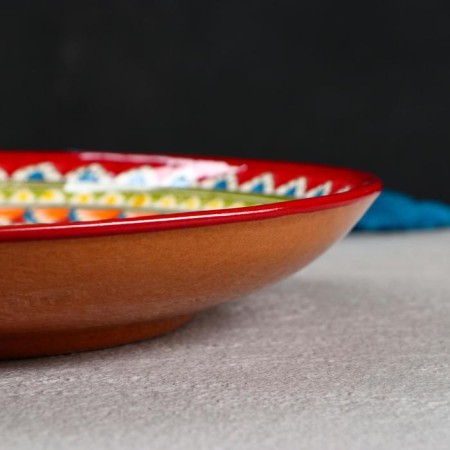 Largan Rishtan ceramics "Patterns", 32 cm, red-2