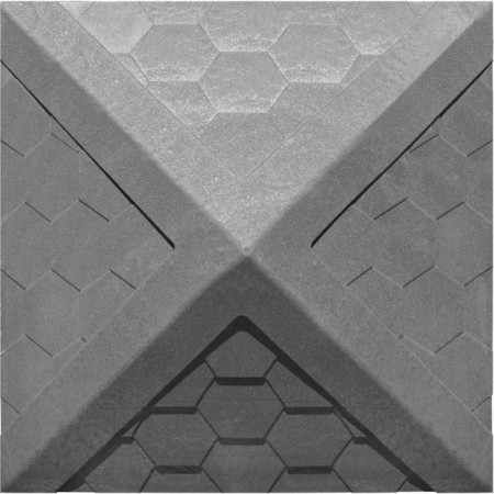 PPK cap to a column column, 2 × 2 bricks, 53.5 × 53.5 × 4.3 cm, graphite, “flexible tile”-4