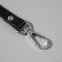 Genuine leather bag, adjustable, with carbines, 60 ± 2 cm × 1.2 cm, black/silver color