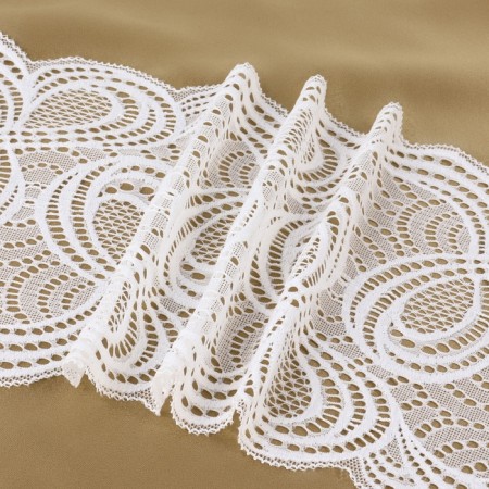 Lace elastic fabric, 180 mm × 2.7 ± 0.5 m, white color-2