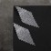 Clips "Party" Triangle, white color in silver