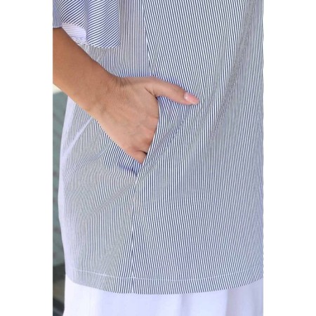 Female blouse, size 44, gray color-14