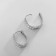 Earrings with rhinestones Xuping recognition, white color in silver