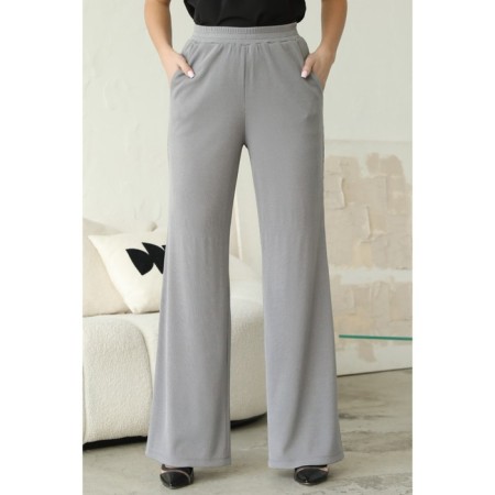 Female suit, size 46, gray color-12