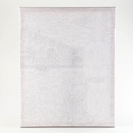 Picture on numbers on canvas with a subframe "Wine", 40 x 50 cm-2