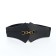 Women's belt, width 12 cm, black color