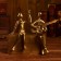 Souvenir "Musicians" aluminum 24.8x7.6x25.4 cm (brass coating)