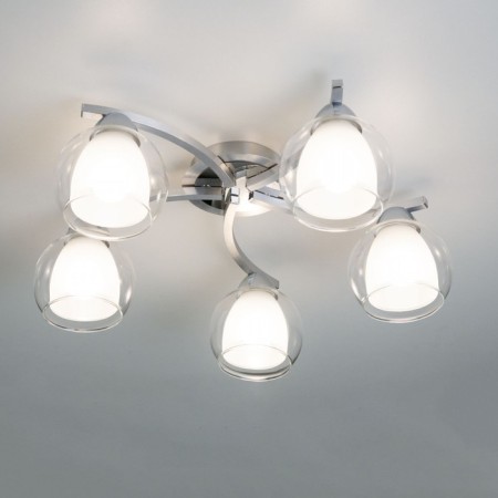 Ceating chandelier Citilux "Christie" CL152157, 54x54x19 cm, 5x75W, e27, gray color gray-4
