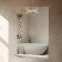 Mirror "Rhombus", with sandblasting graphics, wall, with a shelf, 40 × 60 cm