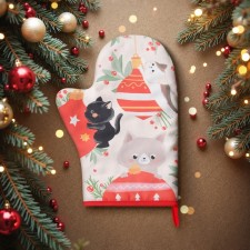 Варежка-прихватка Доляна "Игривого праздника" 20х28 см, 35% хл, 65% пэ, ватин 250 г/м2