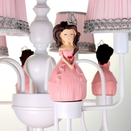 Chandelier 2171/6 E14 40W white-pink 60x55x70 cm Bayerlux-6