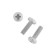 Screw, with a semicircular head, galvanized, din7985, m4x12 mm, 2000