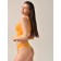 Women's top with a halter neckline Mirey Top Halter Neck, size 44-46, mango color