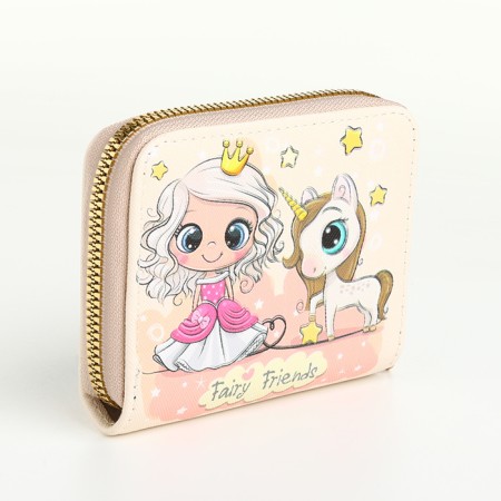 Lightning wallet, beige color-1