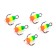 The hook-three Yaman "Traffic Light" with the eye, size 18 int, fluorescent color, 5 pcs.