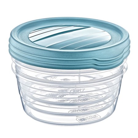 A set of food containers Hobbylife Trend, 1.1 l, 3 pcs, color mix-1