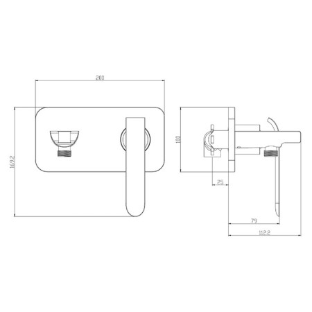LEMARK MELANGE LM4919CW bideter, with hygienic shower, built -in, chrome, white 50109-1