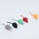 A toy for cats "Small Mouse", natural rabbit fur, 5 cm, mix of flowers