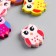 Beads for creativity tree "Bright owls" set of 15 pcs 2.1x1.8x0.5 cm