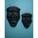 A set of wall figures "Mask is sad", polystone, 60 cm, 2 pcs, black matte color