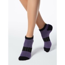 Носки короткие женские хлопковые Conte Elegant Active, размер 23, цвет фиолетовый