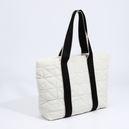 Zipper bag with lightning, white color-1