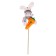 Soft toy-topper "Rabbit with carrots", species mix