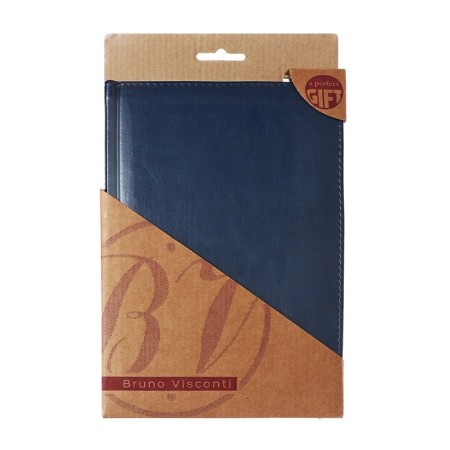 Diary Leduced A5+, 136 sheets of Sidney Nebraska, solid cover, artificial leather, lies, a silver cut, a one of 70 g/m2, blue