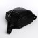 Women's backpack made of artificial leather with lightning, 6 outer pockets, black color