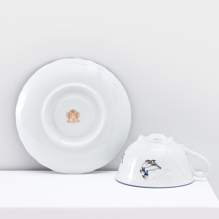 Tea service for 6 Person "Rococo. Geese ", 12 items: a cup 220 ml, a saucer d = 15.5 cm-5