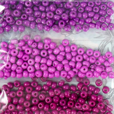 Round beads 6/0 "purple haze" 6 colors x 10 g 20x8 cm-1