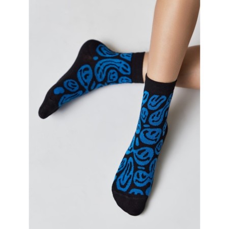 Noski children's cotton CONTE KIDS TIP-Top, size 18, Black-blue color-1