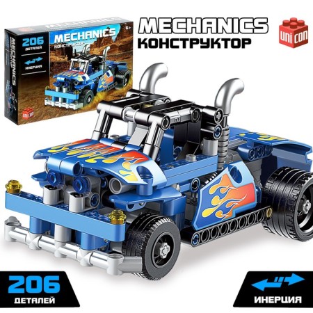 Constructor Special equipment "Truck" Unicon Techno, Inertia, 206 details, 6+