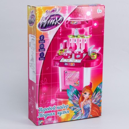 Game set "Fashionable kitchen", Winx, in a suitcase, with accessories, light, sound, height 65.5 cm-9