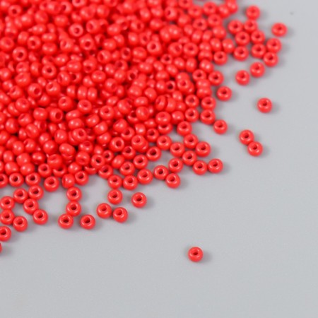 Glass beads 12/0 "coral-red" 15 g