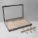 Steam for jewelry "Casket" 5 rows, 6 hooks, 8 cells, phlock, 35 × 24.5 × 5, gray-beige color