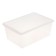 A universal box for storage with a lid, volume 30l, the color is transparent-matte