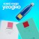 Set of stickers from EVA "Square", 6 pcs., Mix color