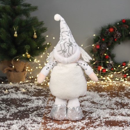 Soft toy "Santa Claus Brill" (59x21 cm extended legs) 40x21 cm, silver-white-2