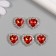 Decor for creativity Metal "Medalon Heart in Rhilizers" red 1.8x1.7 cm