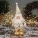 Soft toy "Santa Claus in a suit with flowers" 36x19 cm, golden white