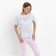 Homemade female set (T -shirt/pants), gray color, size 54