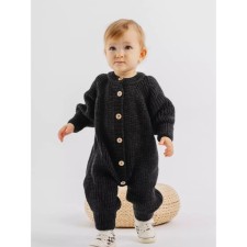 Комбинезон детский вязаный Rant Knitwear, рост 56 см, цвет графитовый
