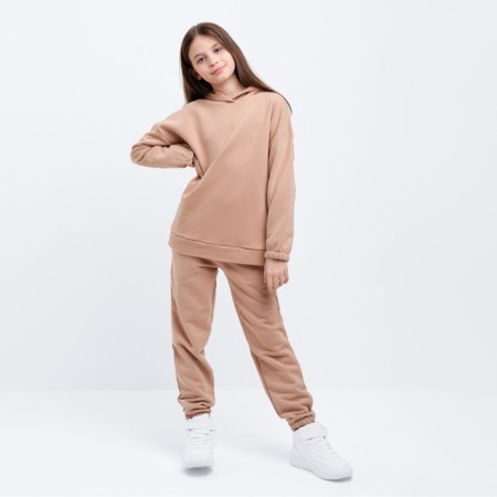 Kids (hoodies, trousers) minku beige color, height 158 ​​cm-1