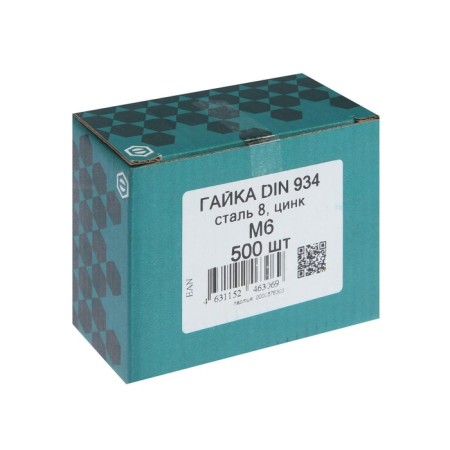 GAKE GAKKA, hexagonal, DIN934, hardened, galvanized, M6, 500 pcs-3