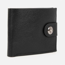 Male purse for magnet, department for bills, for maps, for coins, black color