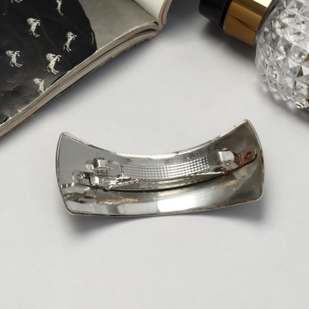 Liberty hair clip "Liberty" Geometry Strictness, 8 cm, silver-1